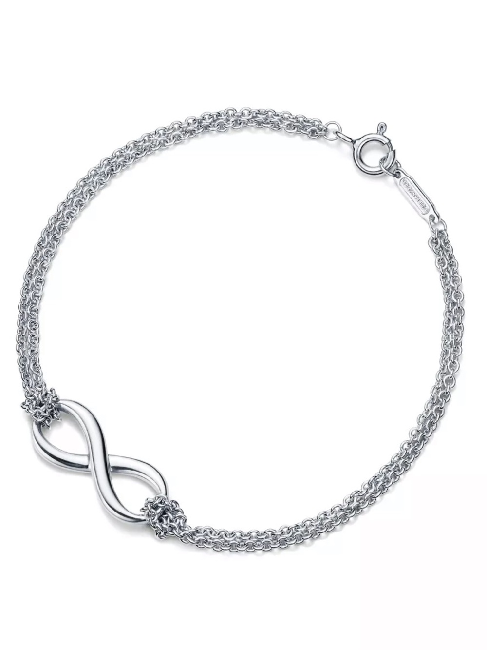 Tiffany Infinity - Sterling Silver Double Chain Bracelet